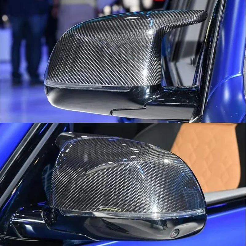 OEM لسيارات BMW X3M X4M X5M X6M F95 F96 F97 F98 استبدال المرآة الخارجية من ألياف الكربون ، تغطي غطاء المرآة الخارجية