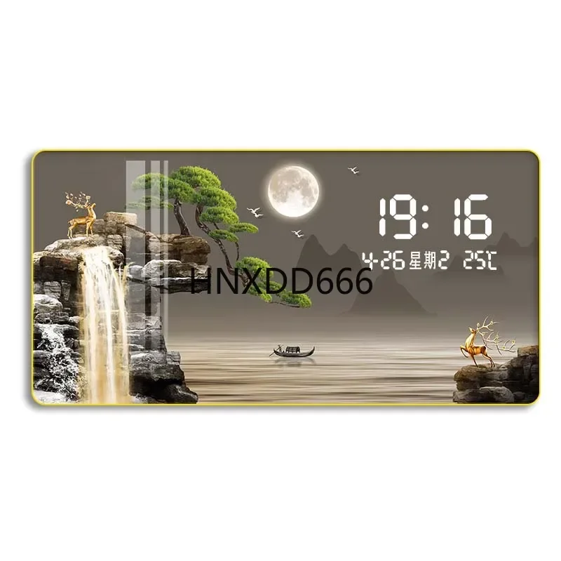 

Nordic Room Wall Clock Living Room Aesthetic Living Room Digital Wall Clock Modern Square Reloj De Pared Home Decor