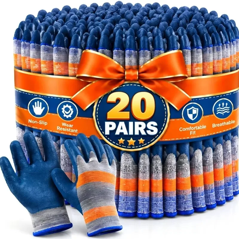 Dipped Non Slip Wear Resistant Work Gloves Gardening Gloves Maintenance Gloves Protective Tools Heavy Duty Grips Safety Durable
