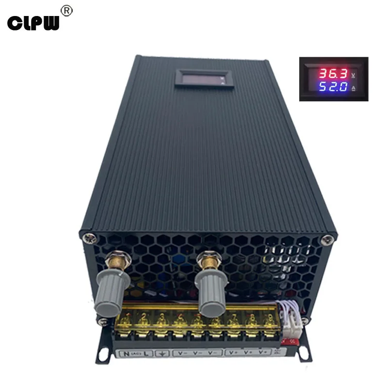 AC To DC Transformer 1500W 0-24V 28V 36V 48V 60V 72V 80v LED Display For Lighting Dimmable Laboratory Adjustable DC Power Supply