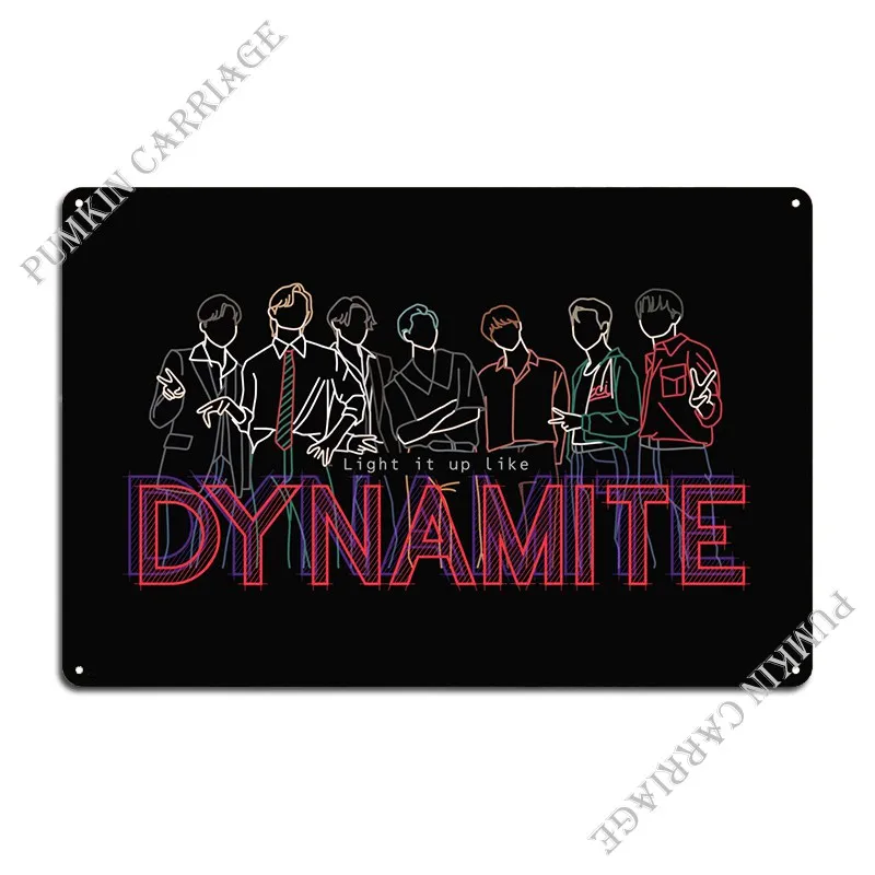 Light It Up Like Dynamite Metal Sign PaintingCustom Wall Decor Bar Wall Decor Tin Sign Poster