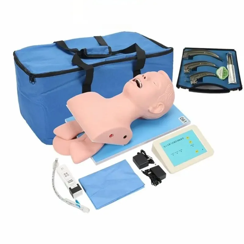 Human Body Adult Intubation Manikin Teaching Model 110-220V Electronic Airway Management Trainer Tracheal Intubation Model