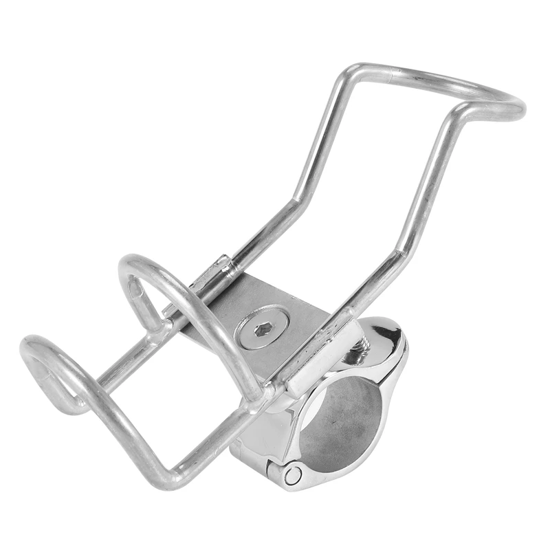 

1PCS Stainless Steel 316 Fishing Rod Rack Holder Pole Bracket Support Clamp On Rail Mount Boat Accessories