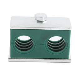 5PCS Pipe Bolted Plastic Clips Tube Fastener Kit Double 2 Hole Various Diameter Sizes 6-35mm for Clamping And Fixing