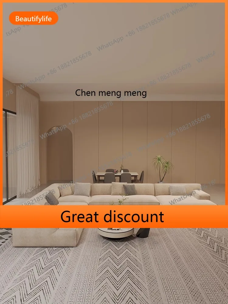 M45 Minimalist, household matte fabric living room simple large flat sofa combination