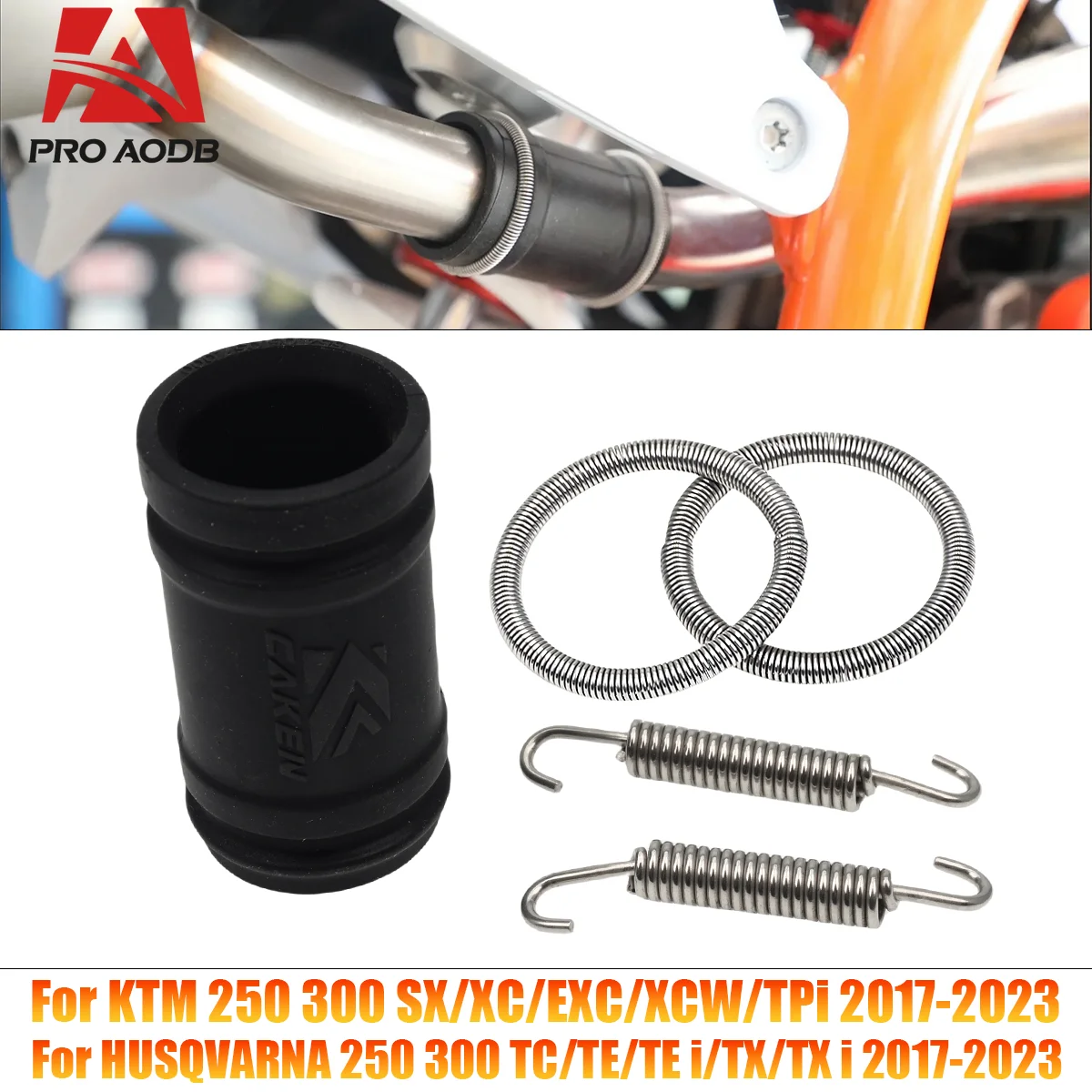 2024 2-Stroke Motorcycle Exhaust Silencer Tailpipe Rubber Seal Gasket Sleeve Hose For KTM SX XC XCW EXC HUSQVARNA TE TC GASGAS