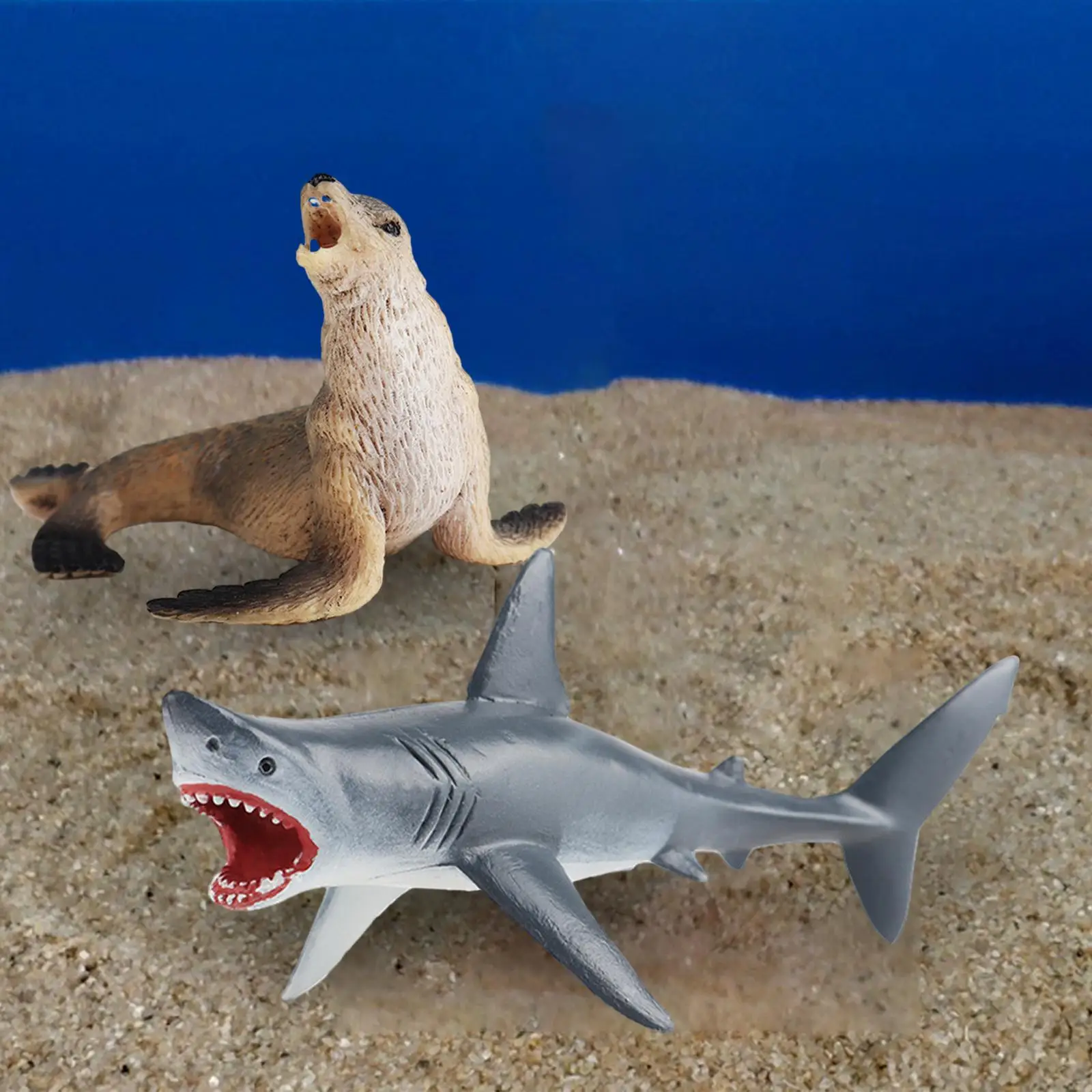 Mini figurines d'animaux marins pour enfants, jouet nitive Leone, décoration de bureau, cadeaux de fête