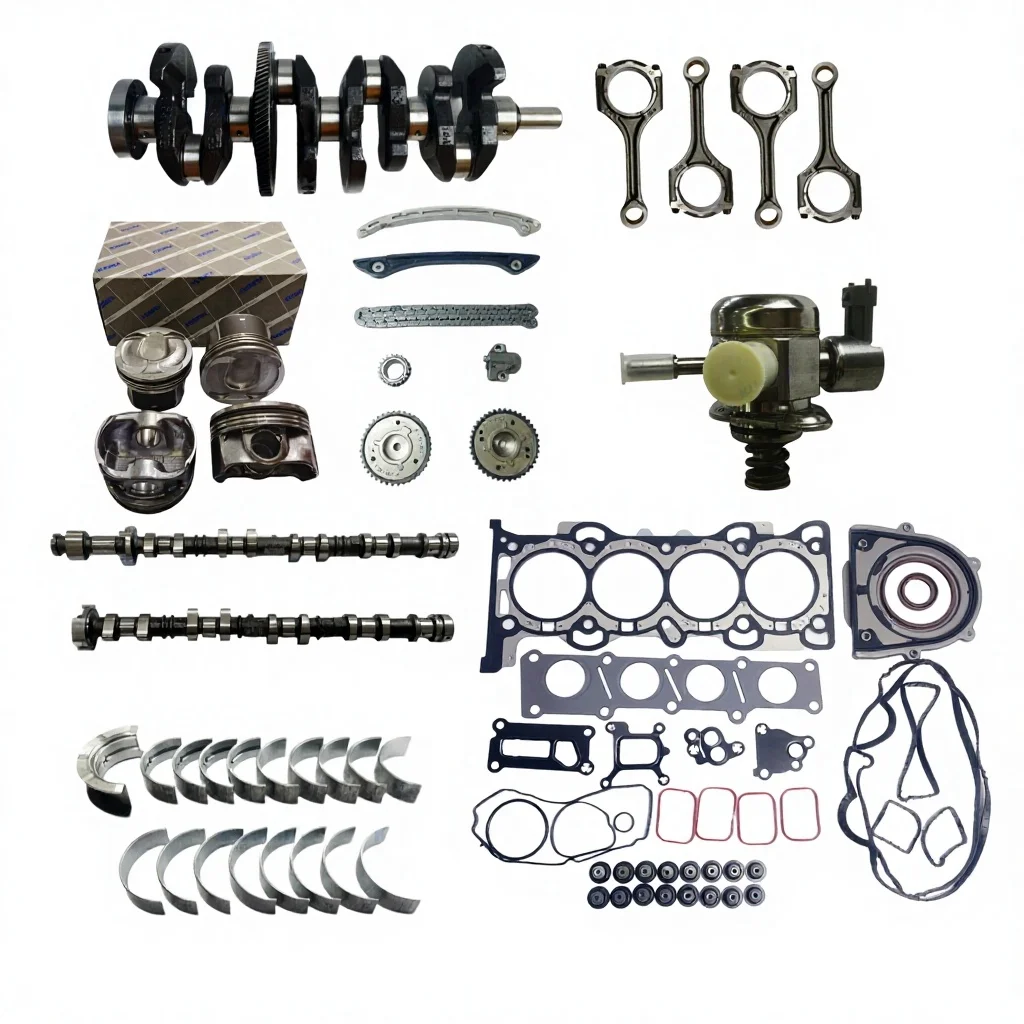 2.0T AJ200 203h-p 240h-p Engine Rebuild Kit Piston Timing Chain  Crankshaft Oil Pump Water Pump Con Rod Camshaft for LandR-over