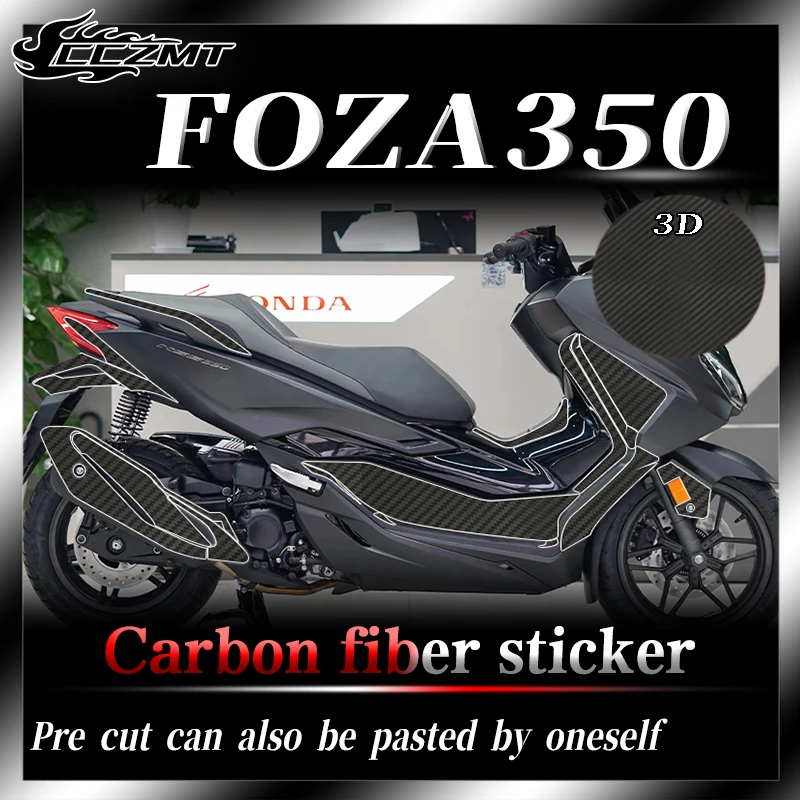 For HONDA FORZA350 Forza 350 2023 3D carbon fiber protective sticker Body film Waterproof and scratch resistant modified