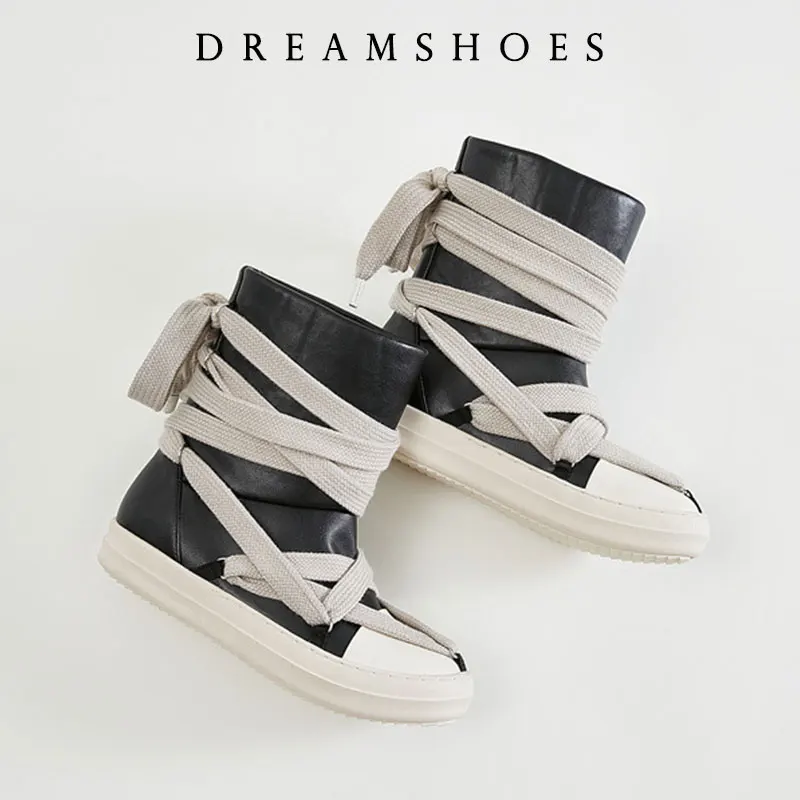 2025 New Sneakers Shoes Woman Men\'s Casual ShoesLace-up Thick Bottom High Top Shoes Canvas Punk Couple Trend Shoes