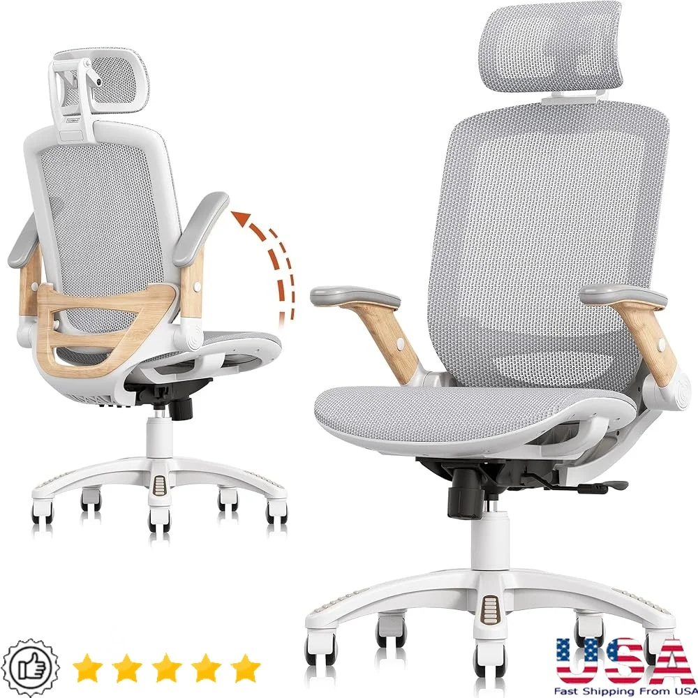 

Ergonomic Office Chair High Back Home Desk Chair Arms Headrest