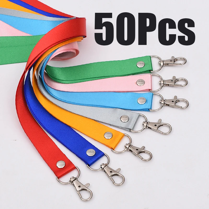 50pcs-universal-neck-lanyard-polyester-strap-for-id-card-keys-badge