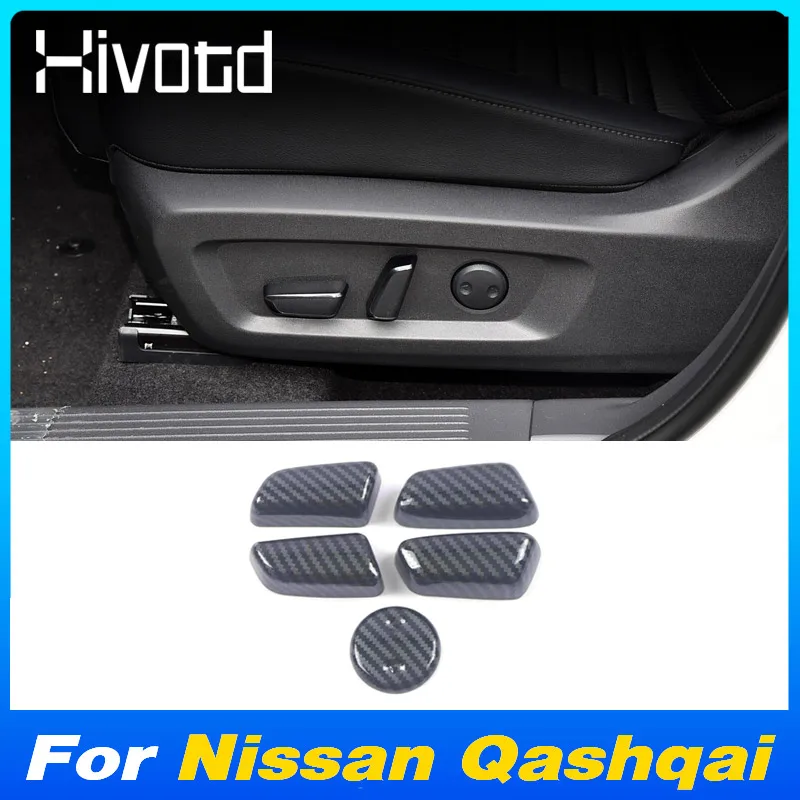 

For Nissan Qashqai ABS Car Seat Adjustment Switch Control Button Covers Decorative Frame Sticker Trims Interior Protection 2024