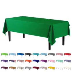 Dark Green 1 Pack Plastic Table Cloth 54