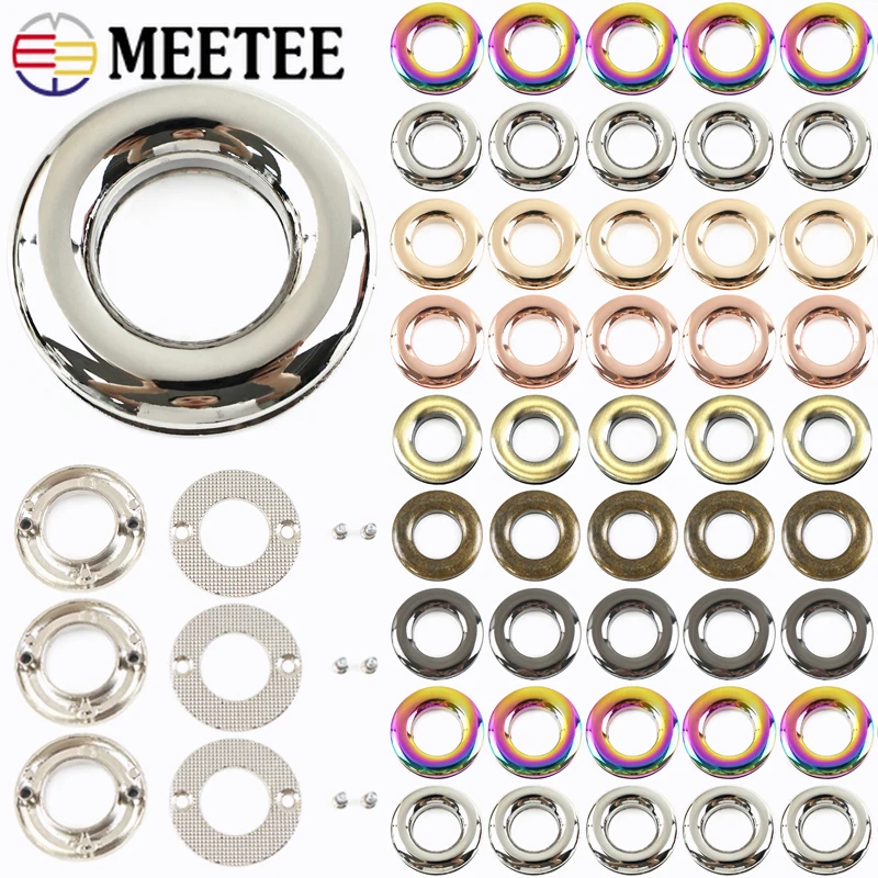 

10/30Pcs 10-25mm Metal Screw Back Eyelets with Washer Rings Bag Garment Shoes Grommets Metalic Buckles Leather Craft Accessory