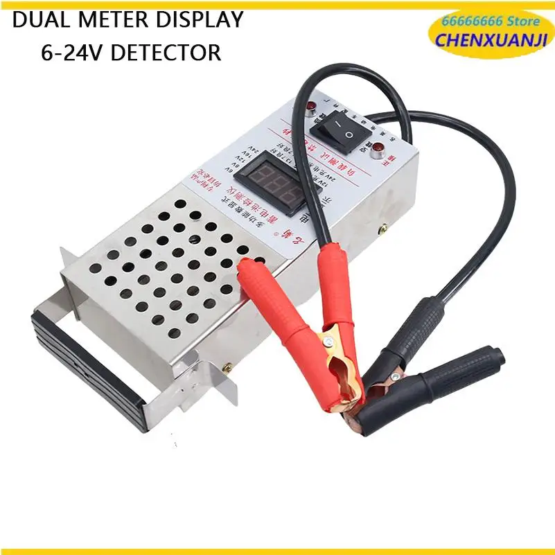 For Battery load tester Battery Capacity Tester Dual meter display 6-24V detector Water battery detector