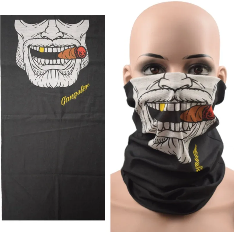 Multifunctionele unisex winddichte schedelbandana voor motorrijden, skiën en feesten.