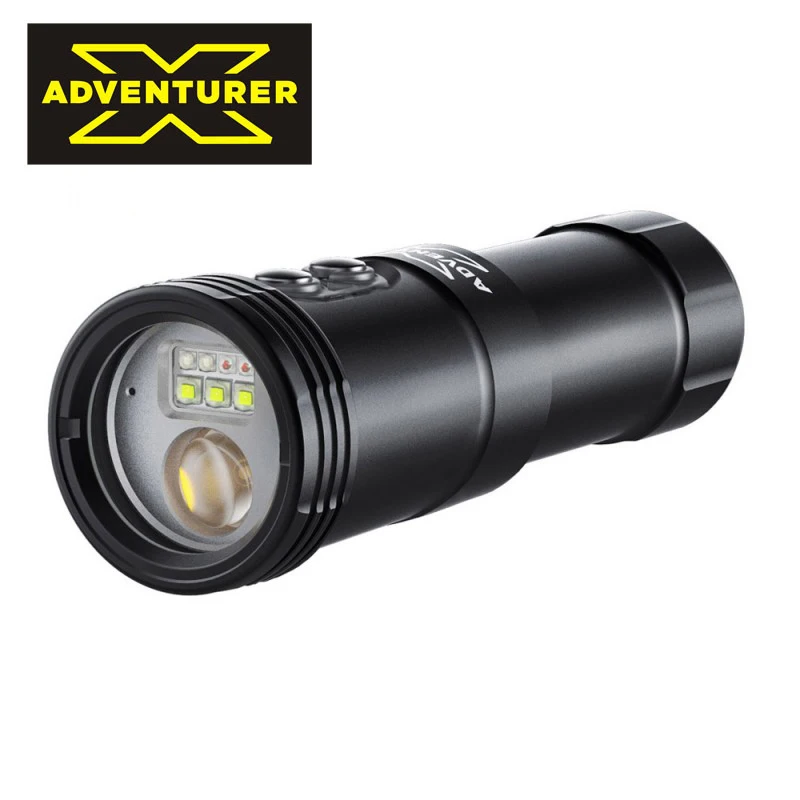 

X-ADVENTURER M2500-WSRBA Scuba Diving Beam flashlight IPX8 Waterproof Intelligent focusing video light