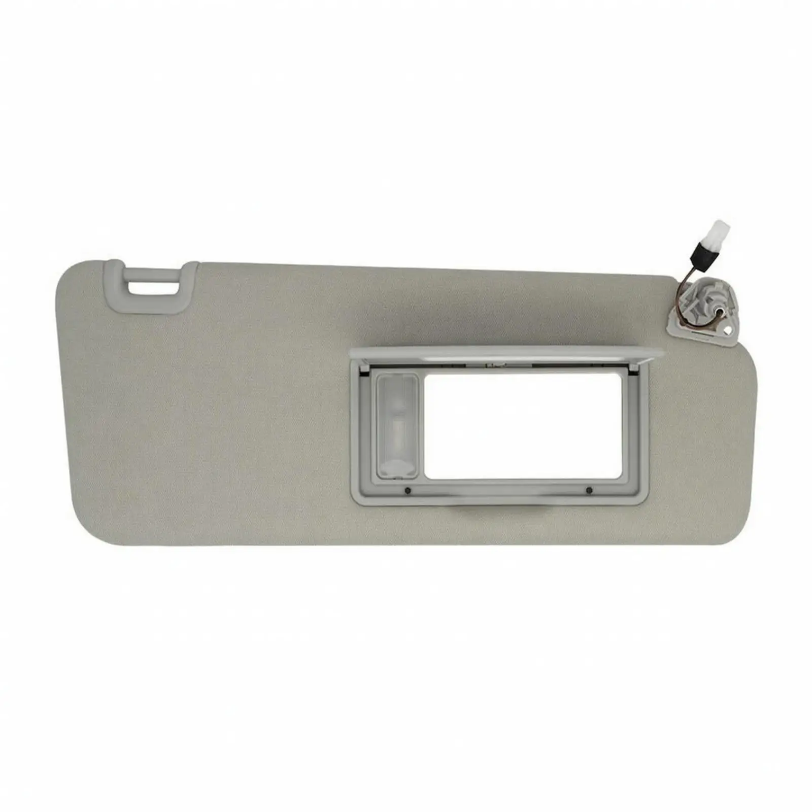 Gray PVC Sun Visor Replacement for Fullsize SUV with Clip Mounting and Vanity Mirror for Driver Comfort