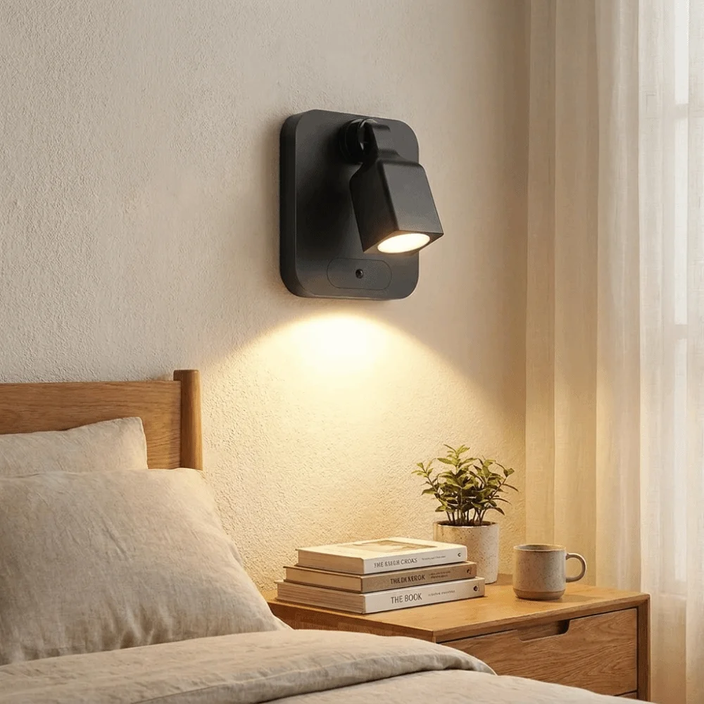 Modern Style Magnetic Wall Lamp Rechargeable Magnetic Rechargeable Spotlight Human Body Sensing Adjustable Angle