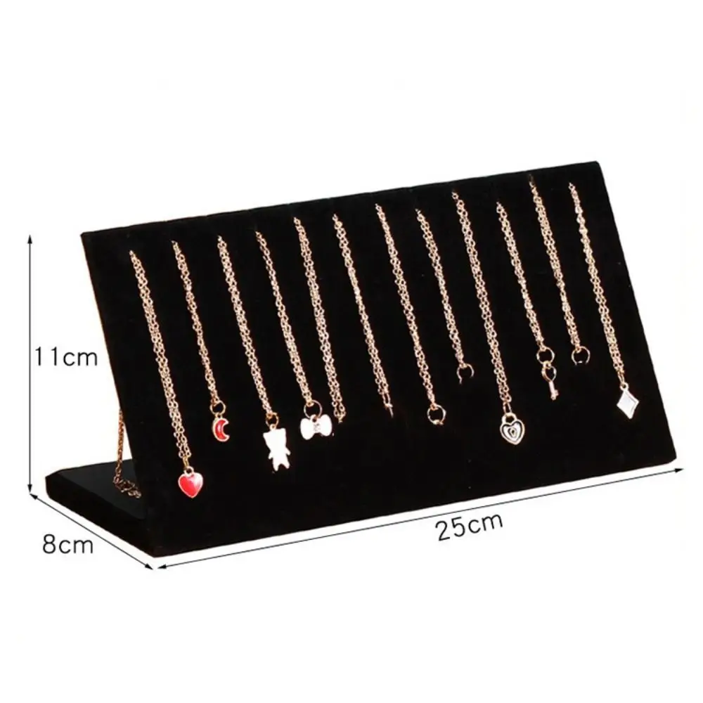 New L-shaped Necklace Display Stand Large Capacity Simple Earring Holder Plush Durable Jewelry Storage Rack
