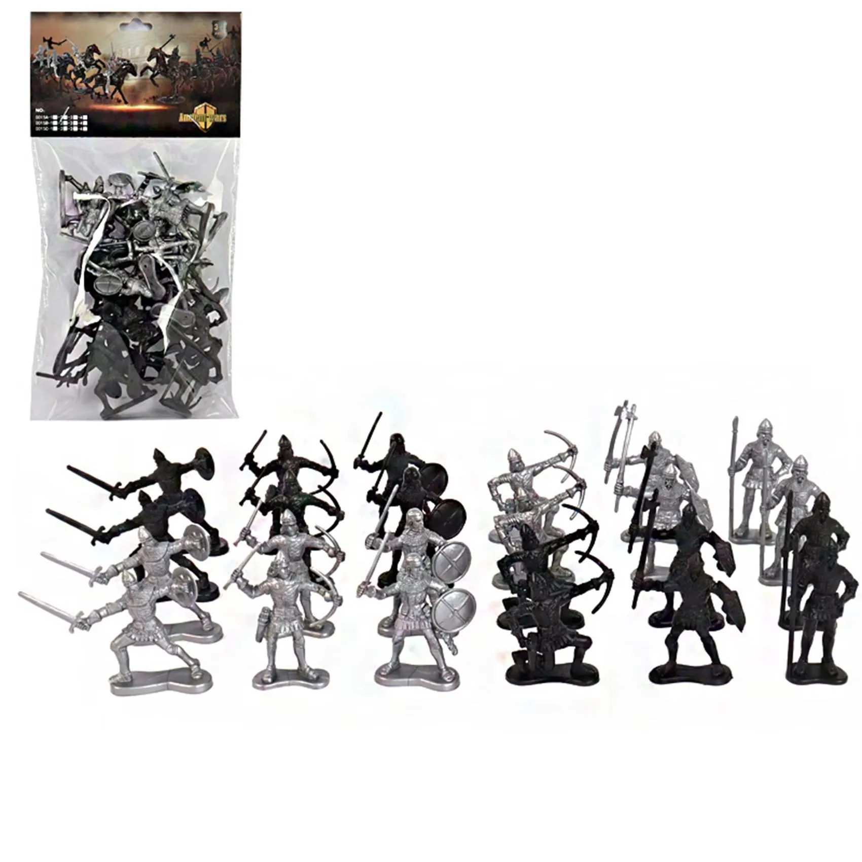24Pcs/Set Simulation Action Figures Roman Medieval Knights Soldier Men Classic Archaic Soldiers Middle Ages Warriors Toy