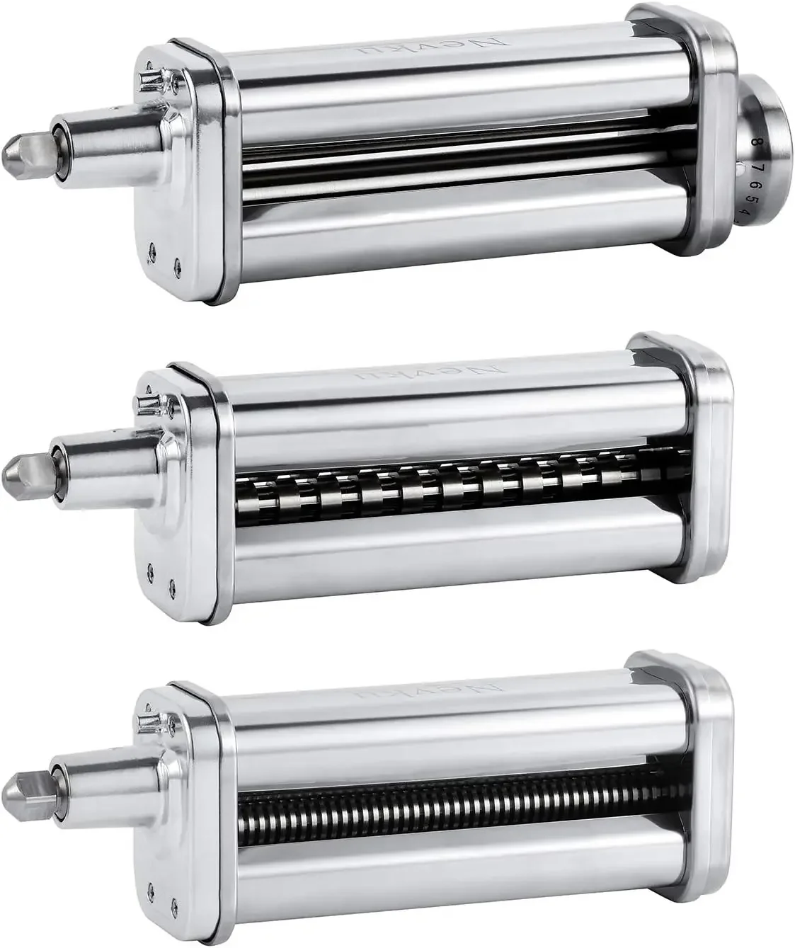 

Pasta Maker Attachments Set for all KitchenAid Stand Mixer, including Pasta Sheet Roller, Spaghetti Cutter, Fettuccine Cutter by