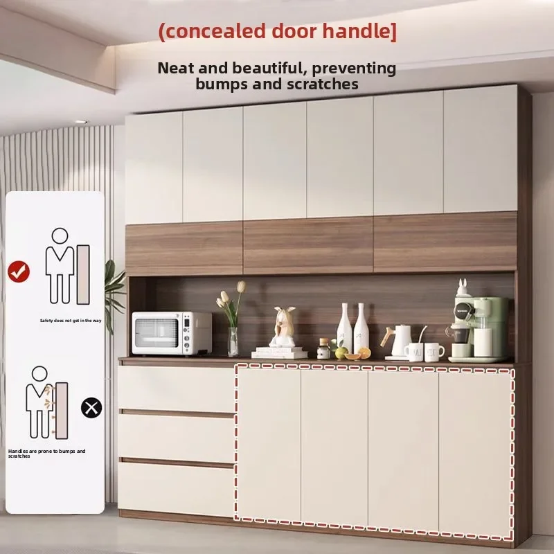 

Modern Sideboard Pantry Living Room Cabinet Entrance Cabinet Integrated Storage Living Room Multi-functional Dining with Shelves