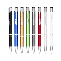 Fashion Metal Ball Pen Custom Ballpoint Color Pens Add Logo Advertise Promotional Gift Cheap Event Premium Personalized Giveaway