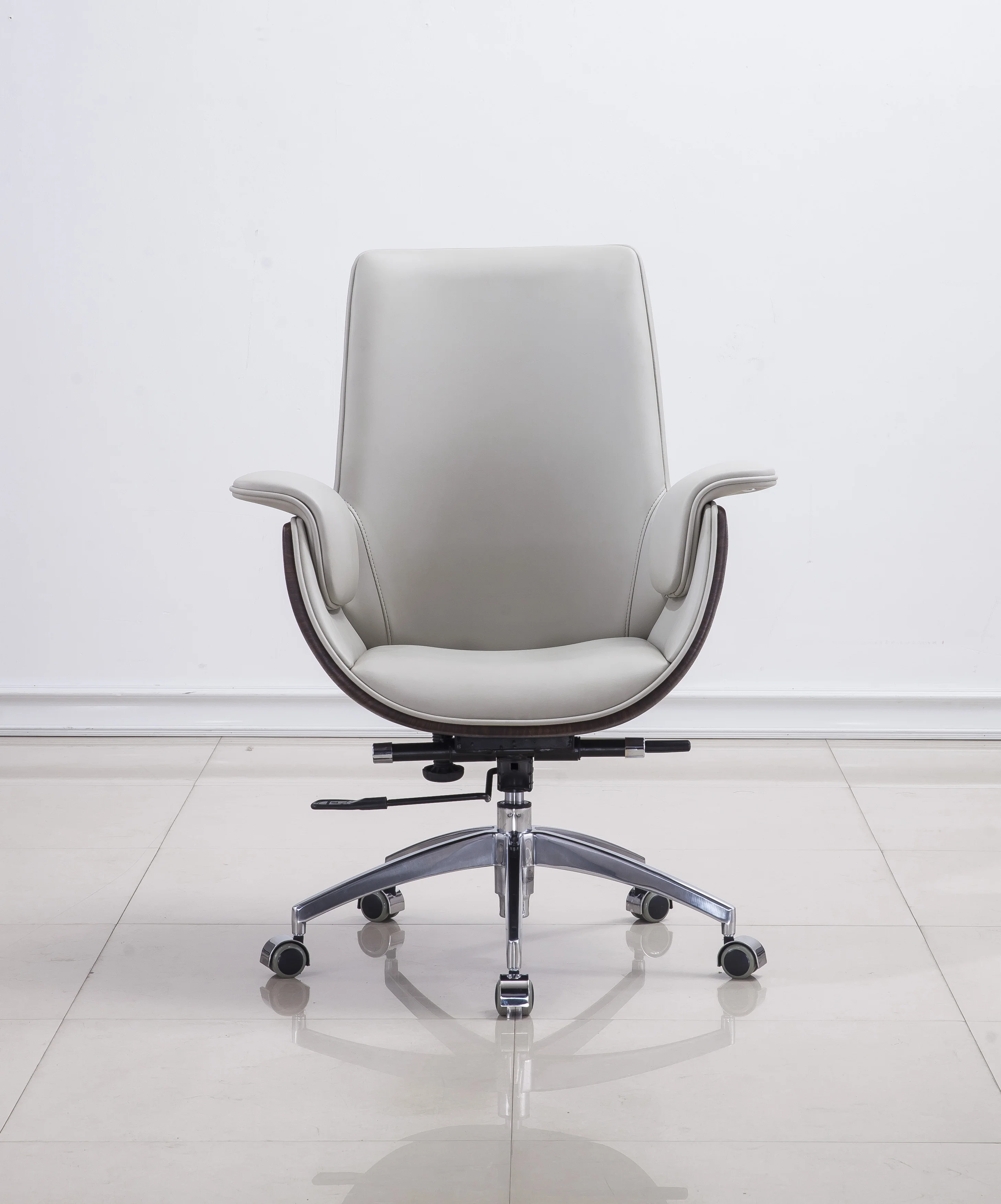 

#￥Luxury Executive Swivel Chair PU High Back Lumbar Support Adjustable Height Reclining Headrest Armrests Modern Office Boss