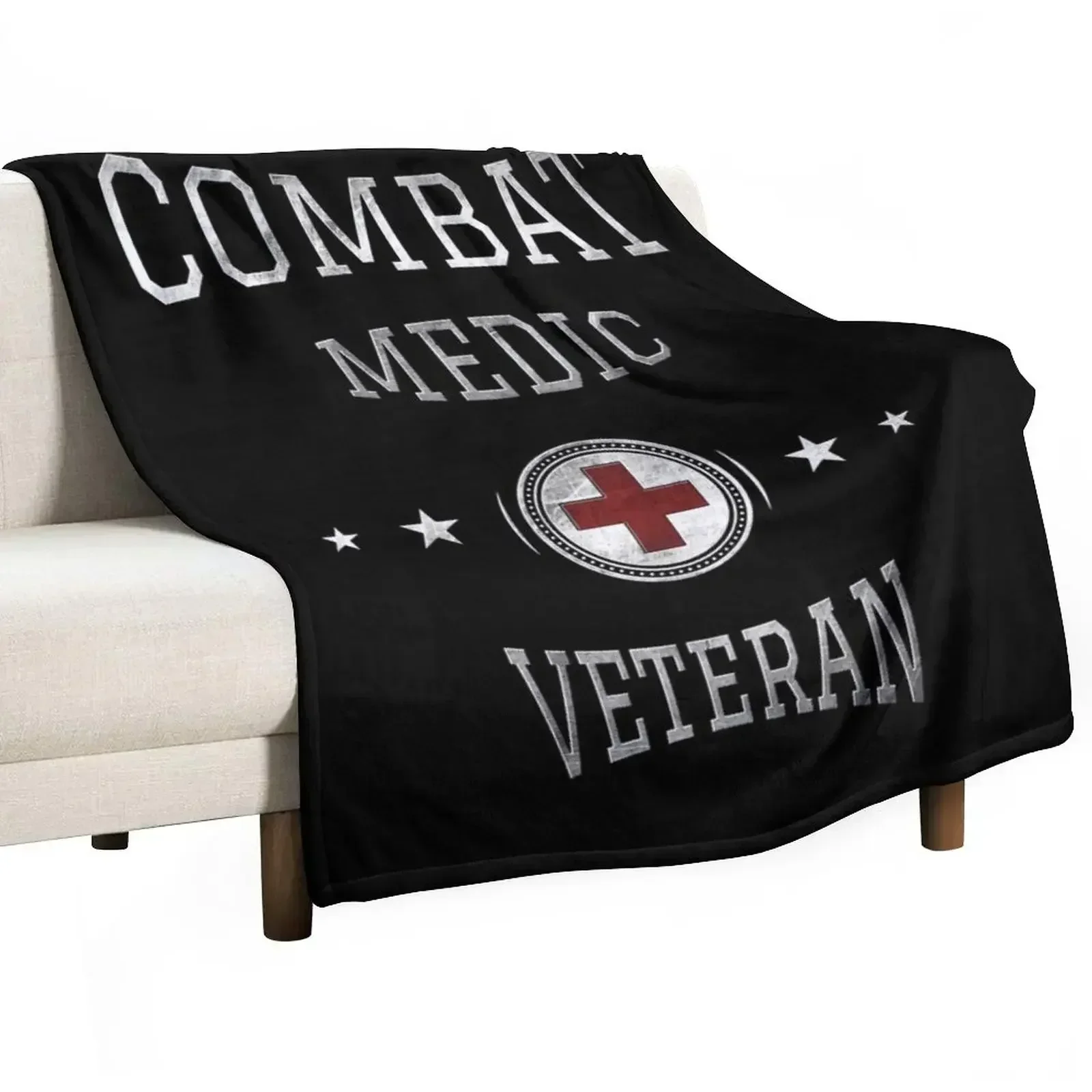 Combat Medic Veteran Throw Blanket Sofa Loose funny gift Heavy Soft Plaid Extra Large Throw Blankets