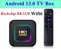 3pcs HK1 RBOX K8 TV Box Android 13.0 RK3528 Quad Core 2G/16G 4G/32G 64G 2.4G 5G Dual WIFI6 H.265 8K Youtube Smart Media Player