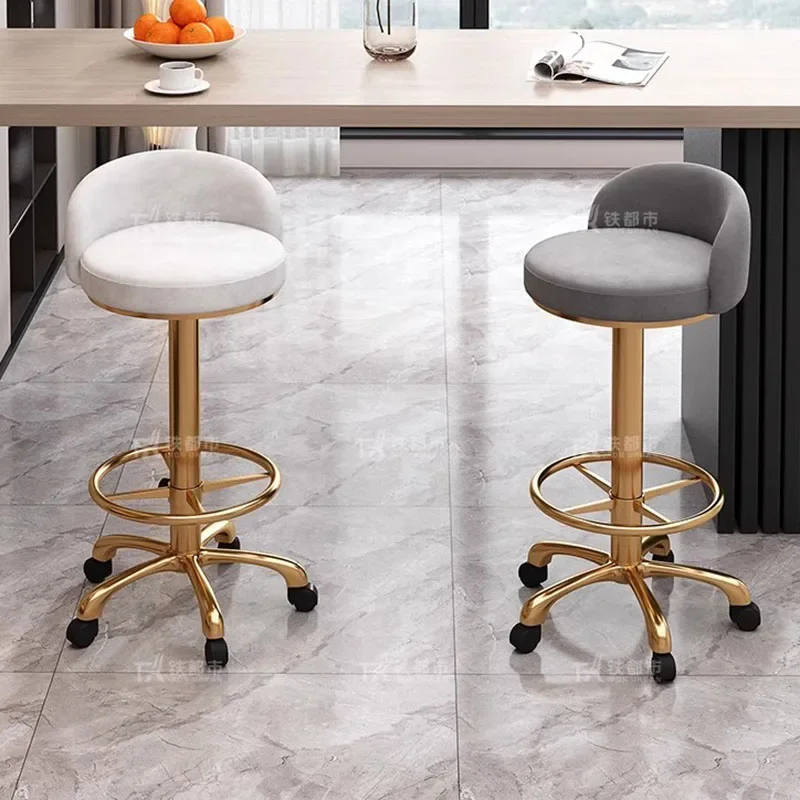 

Ergonomic Comfortable Bar Chairs Relaxing Minimalist Balcony Throne Restaurant Bar Stools Luxury Swivel Sillas Salon Furniture