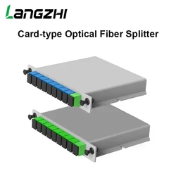Divisor de fibra óptica SC APC/UPC PLC, caja de fibra óptica FTTH PLC, divisor con guía de onda plana 1X8, 10 piezas