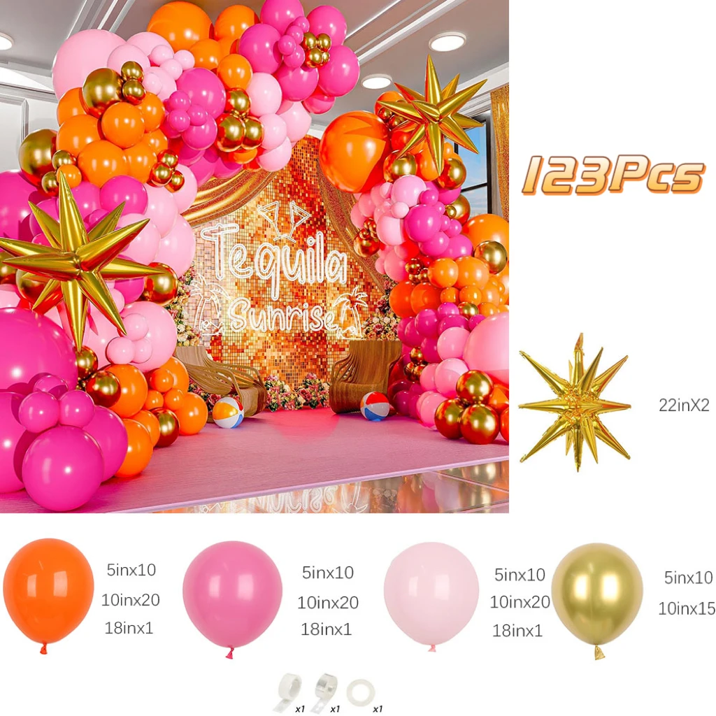 123 szt. Balonów lateksowych w – Orange Lighting Decor recenzja i cena