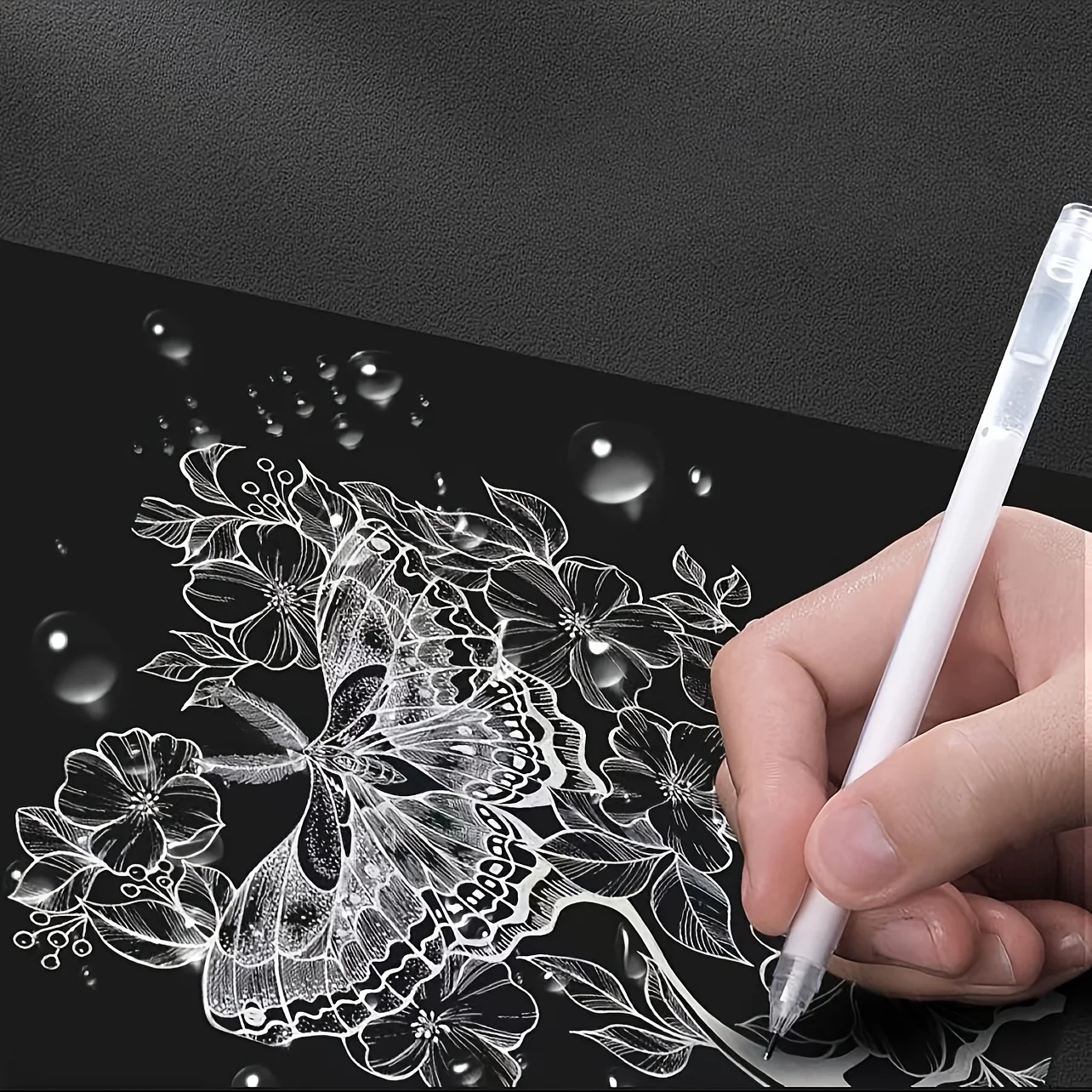 3pcs Neutral Pen Fine Tip Sketch  Pen Large Capacity Disposable Artist Black Paper Painting Design Illustration Art Supplies