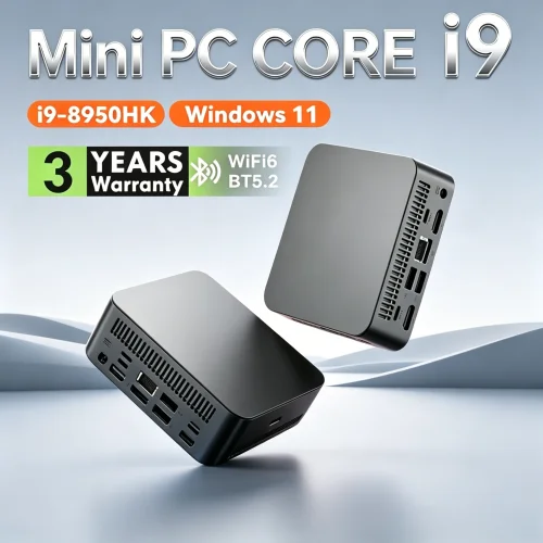 Robust Modish MINI PC Windows 11 Pro Core I9 8950HK 32GB RAM 1TB 2TB SSD WIFI 6 BT5.2 4K HD Simple Lifestyle Gaming Office Study