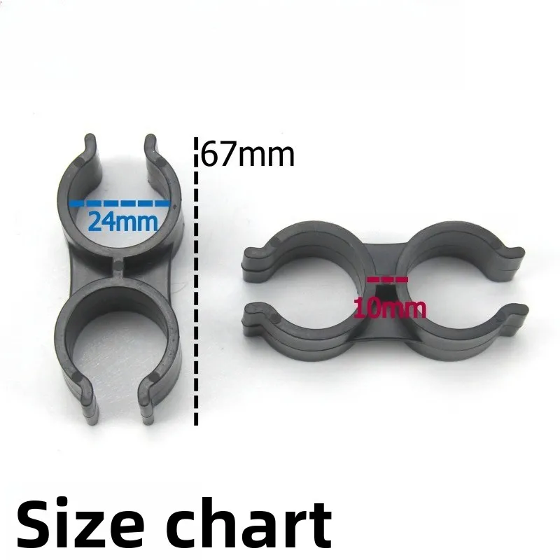 Aquarium Tank Fittings Agricultural Garden Irrigation Water Tube Support Double U-type Clamp 16/20/25/32mm PVC H-type Pipe Clamp