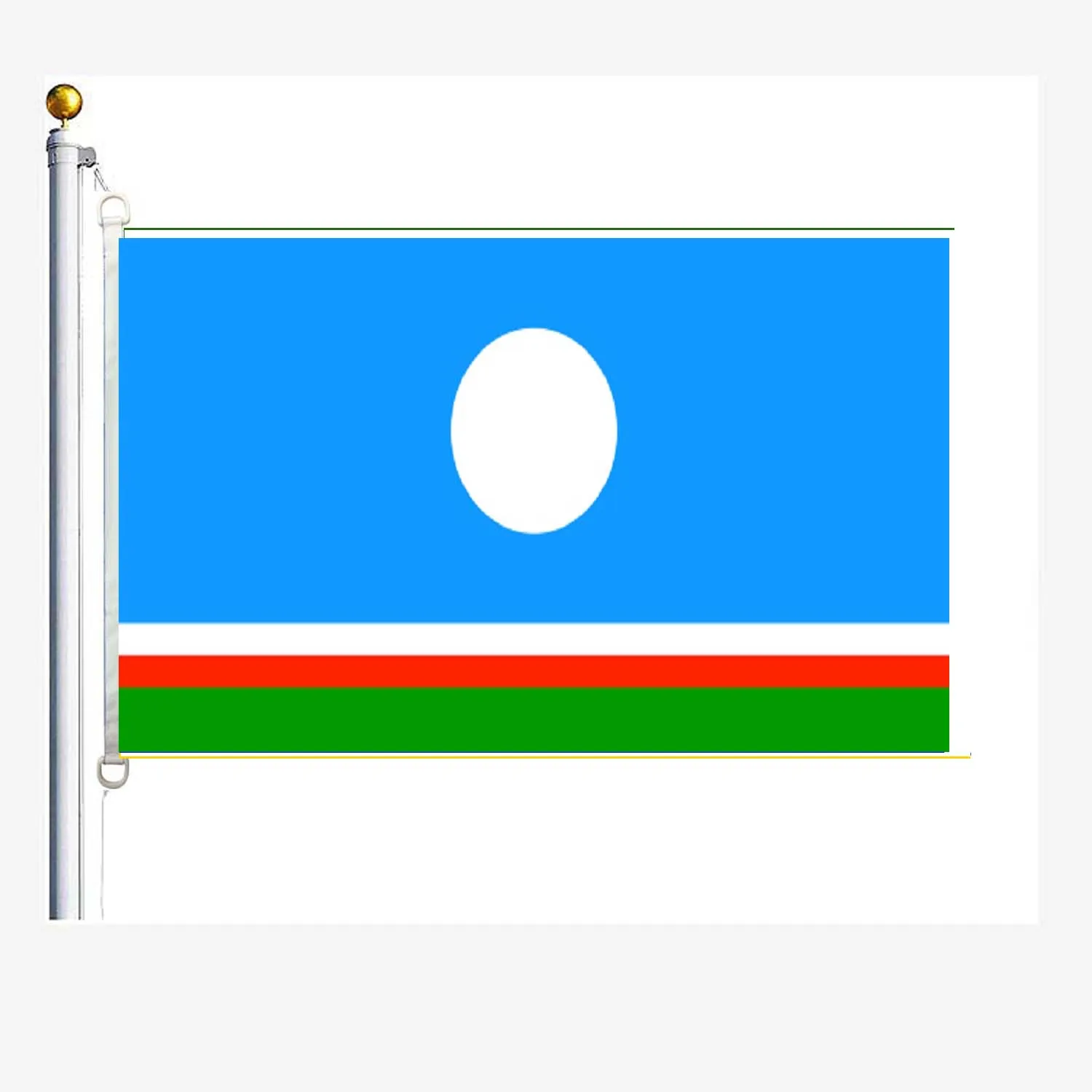 Banderas Sakha Yakutia 90 x 150 cm, 100% poliéster Digitaldruck