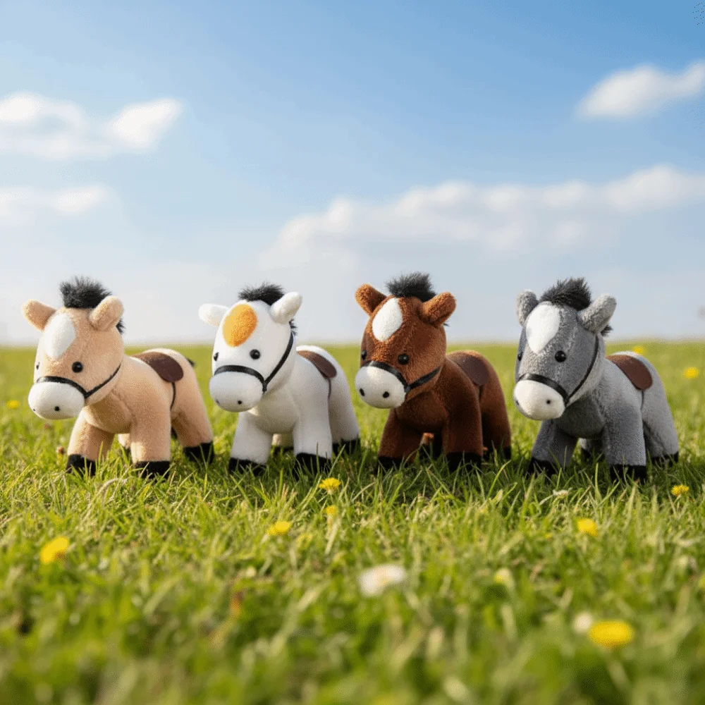 จี้ม้าโพนี่นุ่มน่ารัก ขนาด 12 ซม. ของขวัญเด็ก จี้ม้าโพนี่นุ่มเหมือนจริง พวงกุญแจม้า