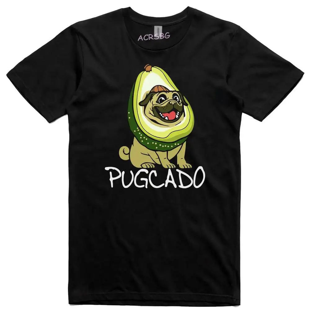 Pugcado Dog Avocado Humor Men T Shirts Christmas Peace Not War Unisex Tee Shirts New Trend Tops Oversized Streetwear Clothing