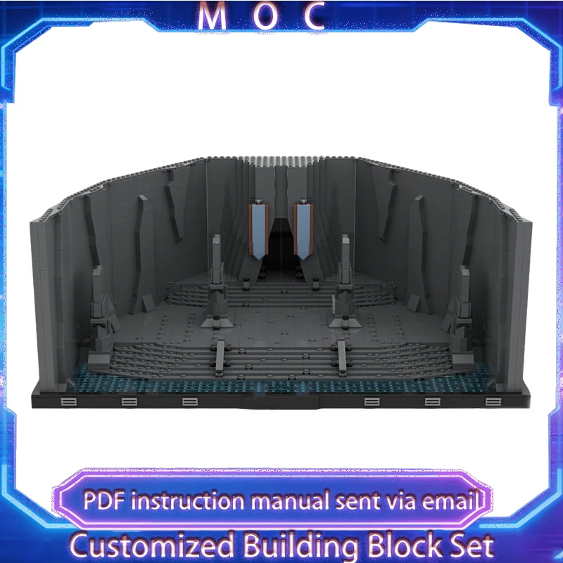 

2146 деталей MOC Star Battle Series: Модель руин шахты, строительные блоки, кирпичи, DIY, креативная сборка, развивающие игрушки, рождественские подарки
