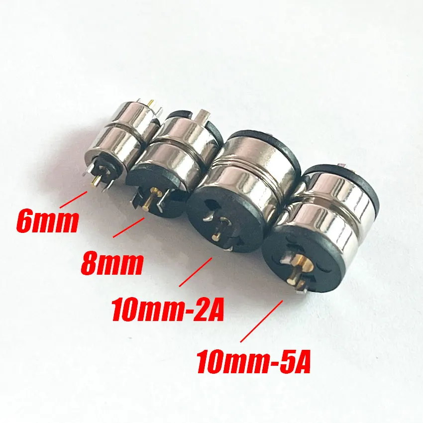 1set 2p Round High Current Magnet Suction Spring Pogo Pin Connector, Male and Female Probe DC Power Charging Magnetic Connector