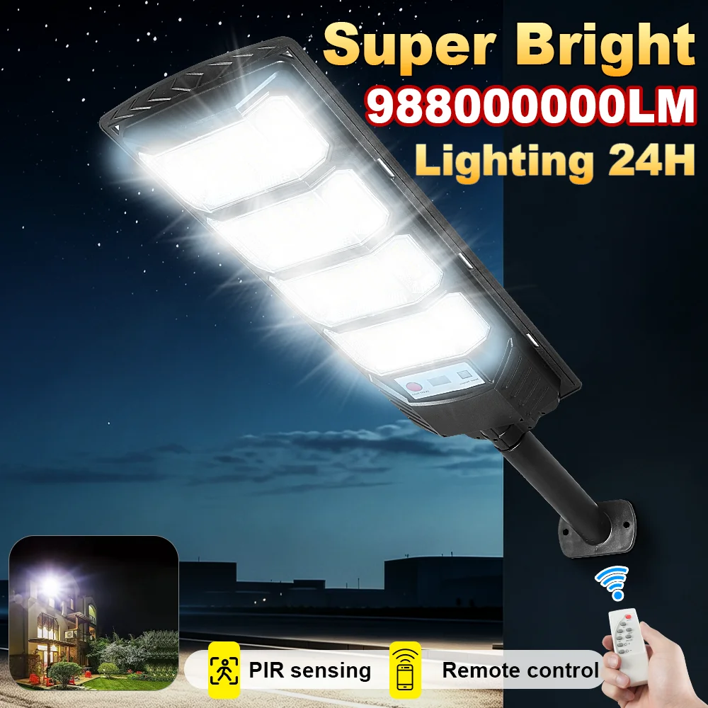 Ultra Bright LED Solar Outdoor Lights 2026 New Upgrade High Lumen Wide Range Motion Sensor Solar Lamp Garden Yard Road Highway