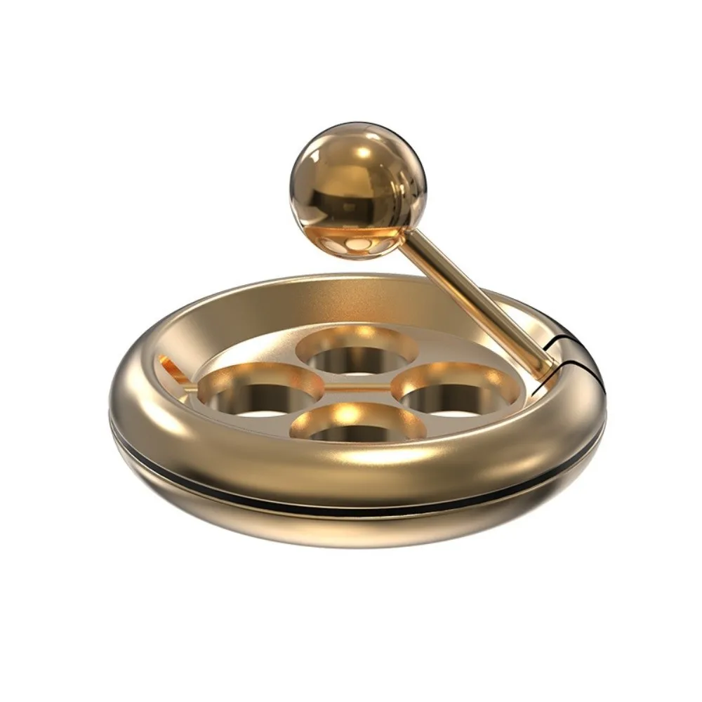Fun Four Hole Metal Fidget Spinner Focus Aid Rotating Floating Fidget Metal Relaxation Decompression Desktop