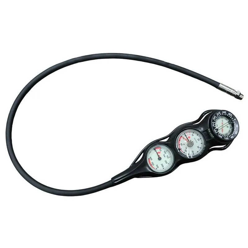 Submersible Scuba Diving Console Compass Depth Triplet Pressure Gauge for Underwater Equipment