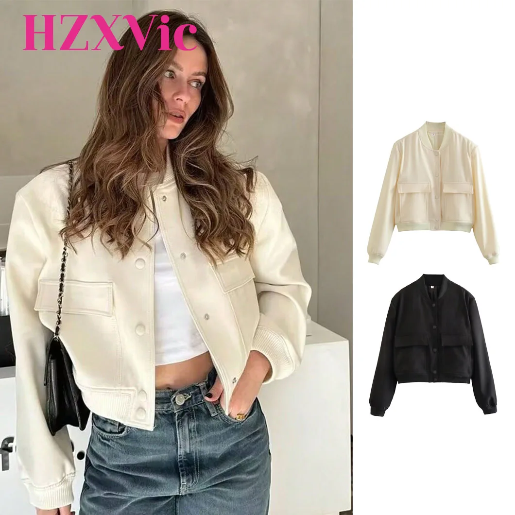 

HZXVi весенние новые однотонные женские винтажные пальто с длинными рукавами на молнии, элегантные свободные базовые женские куртки