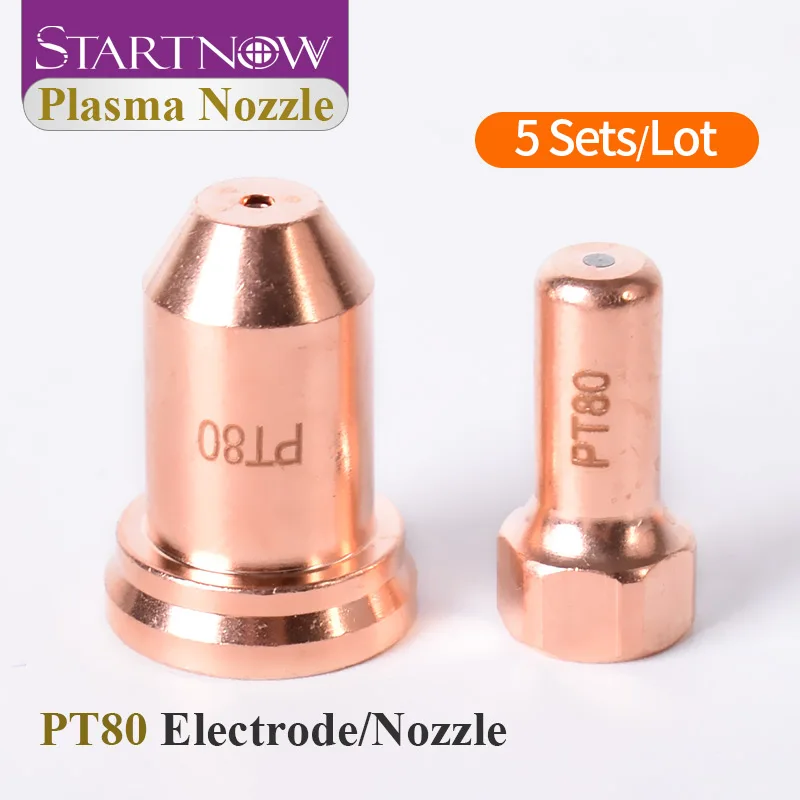 Startwnow – Kit de pièces de consommables, buse de Plasma, électrode de découpe, bouclier de torche de Plasma PT 80 PTM80 PT80, 5 lots/lot