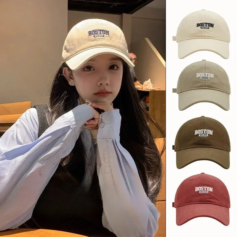 Baseball cap big head circumference deep top hard top high-end sense women's face small cap men's new summer cross-border hat