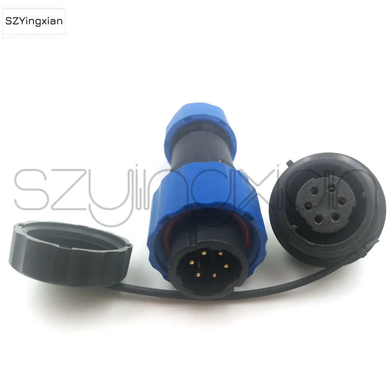 SD16 Connector 2/3/4/5/6/7/8/9 pin Communication Power Waterproof IP68 Plastic Male Plug Female Socket